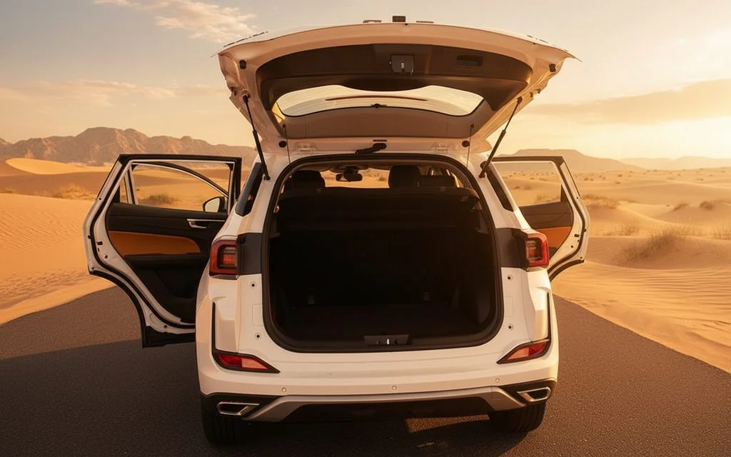 Kaiyi X3 2023 White rear view showing taillights