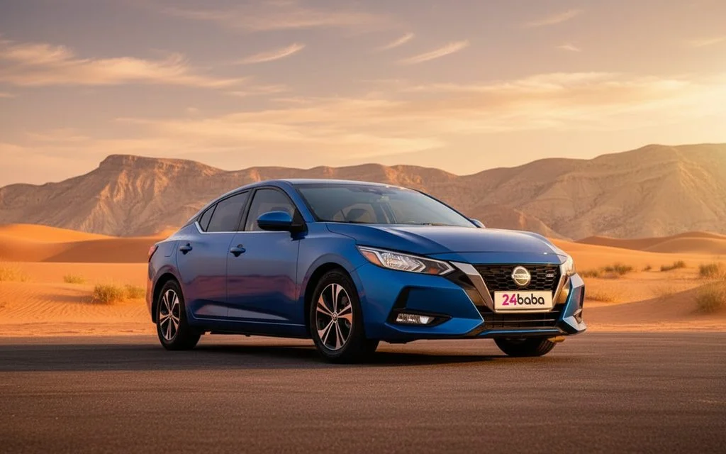Nissan Sentra 2020 Blue front view with headlights