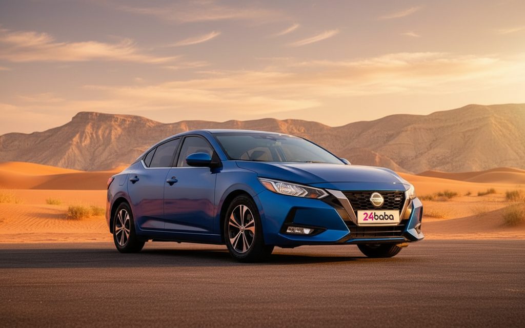 Nissan Sentra 2020 Blue front view with headlights