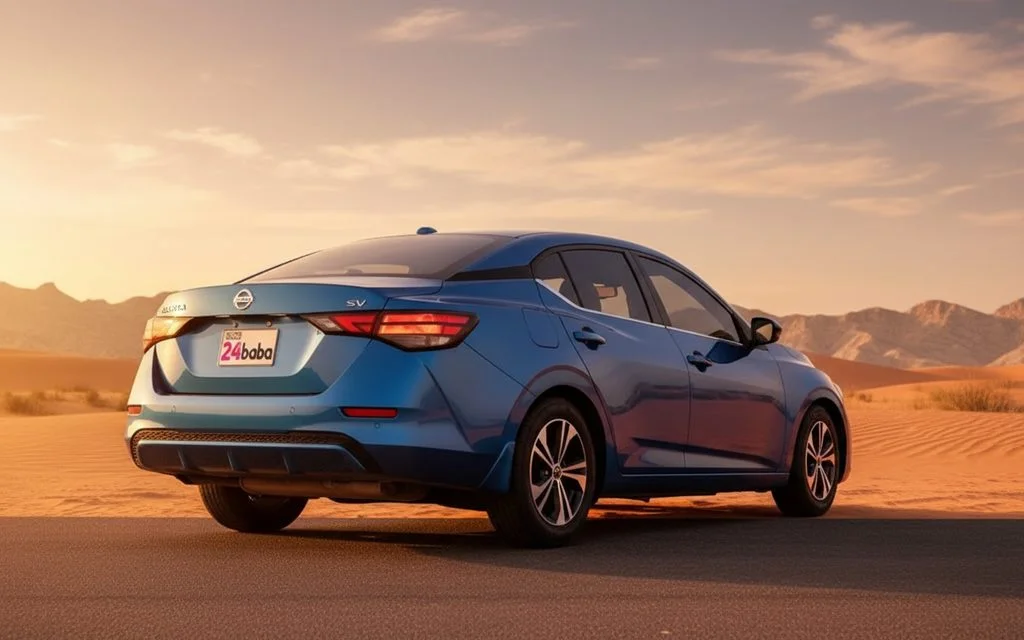 Nissan Sentra 2020 Blue rear view showing taillights