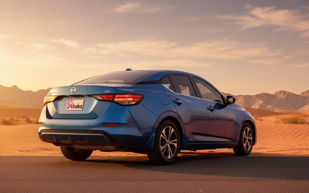Nissan Sentra 2020 Blue rear view showing taillights