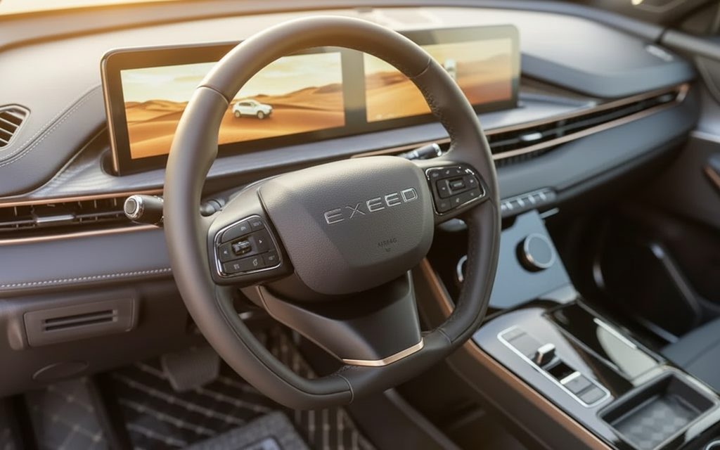 Exeed Lx 2025 dashboard and infotainment