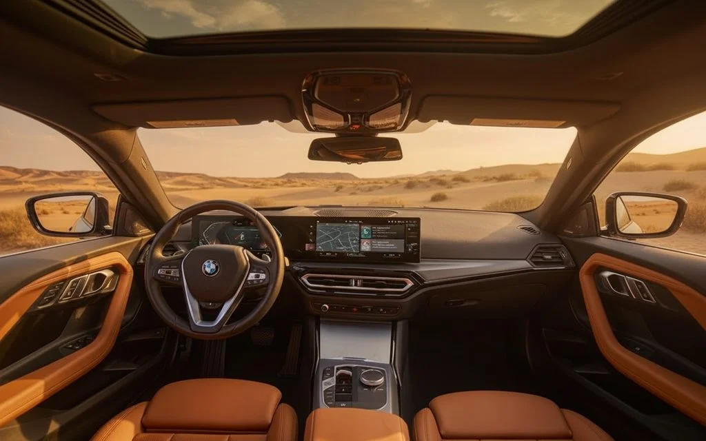 Bmw 230 2023 dashboard and infotainment – rental in Dubai