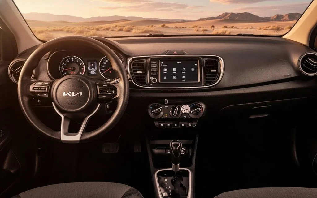 Kia Pegas 2023 interior view showing trim