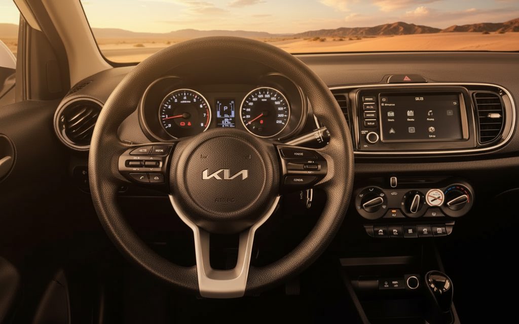 Kia Pegas 2023 interior view showing trim