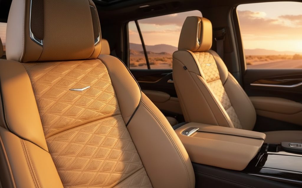 Cadillac Escalade 2023 leather seats and cabin