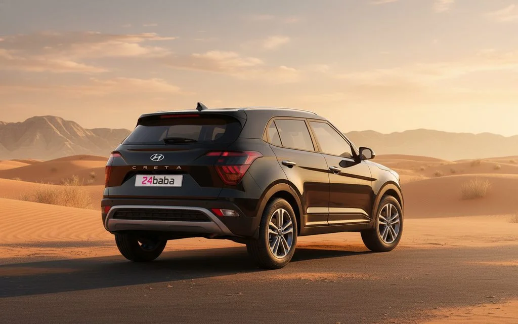 Hyundai Creta 2023 Black rear view showing taillights