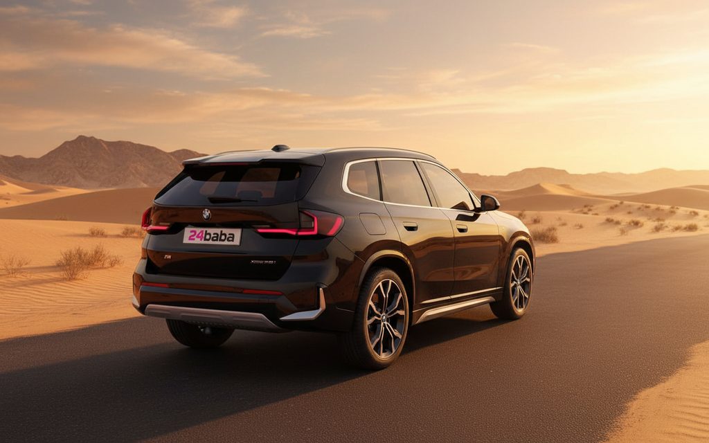 Bmw X1 2024 Black rear view showing taillights
