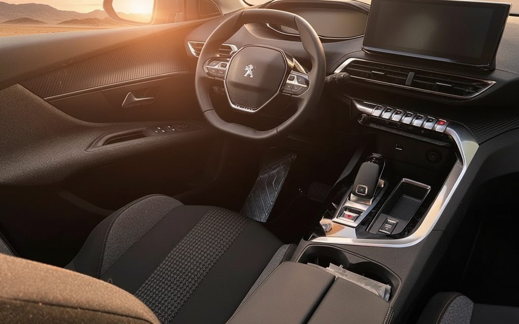 Peugeot 3008 2022 interior view showing trim