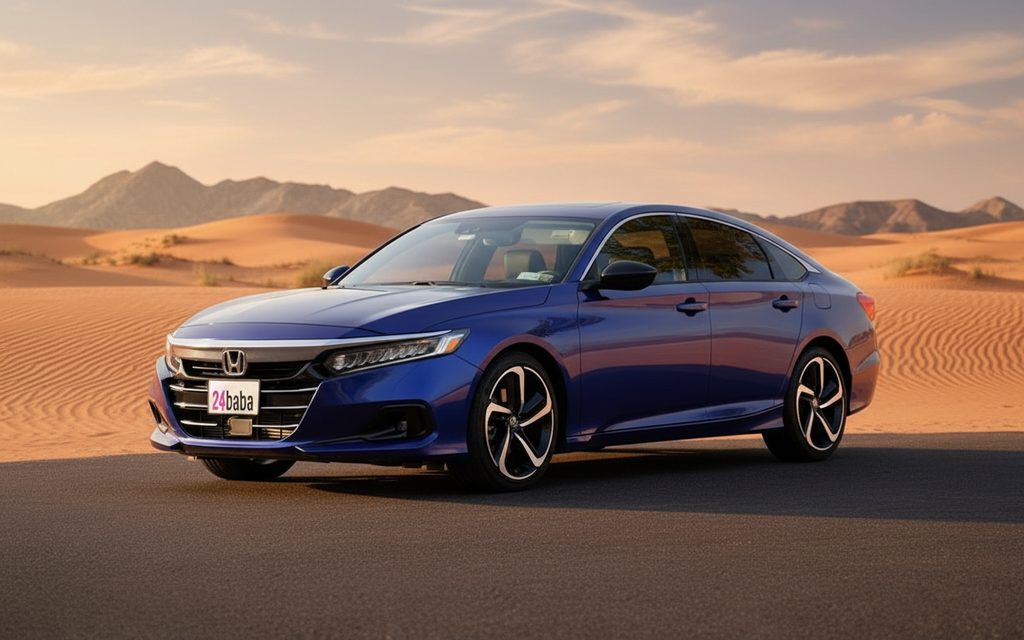 Honda Accord 2023 Blue front view with headlights