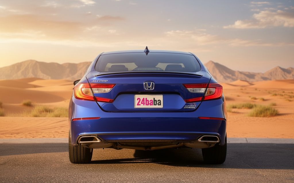 Honda Accord 2023 Blue rear view showing taillights