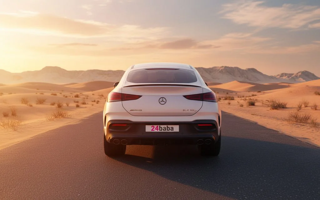 Mercedes Gle53 2022 Grey rear view showing taillights