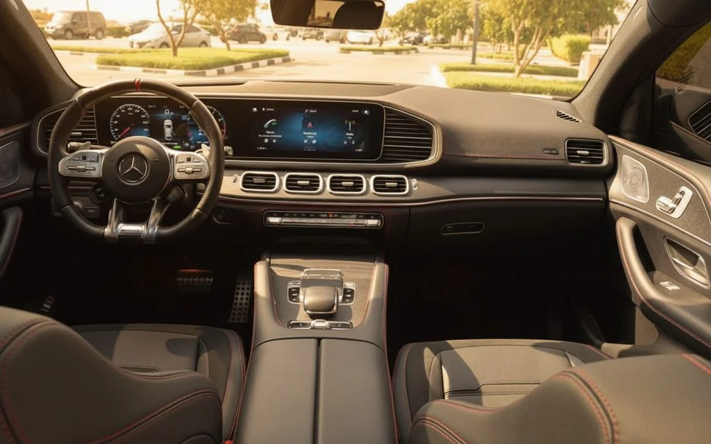 Mercedes Gle53 2022 dashboard and infotainment