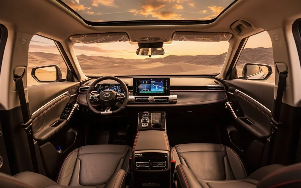 Gac Emkoo 2025 dashboard and infotainment – rental in Dubai
