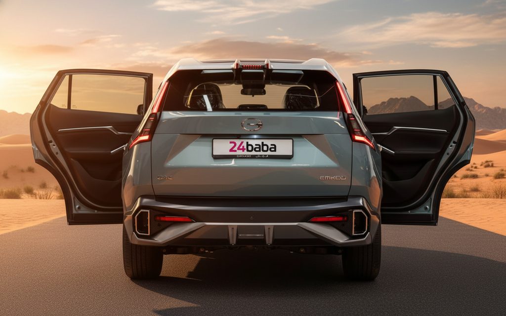 Gac Emkoo 2025 Green rear view showing taillights – rental in Dubai