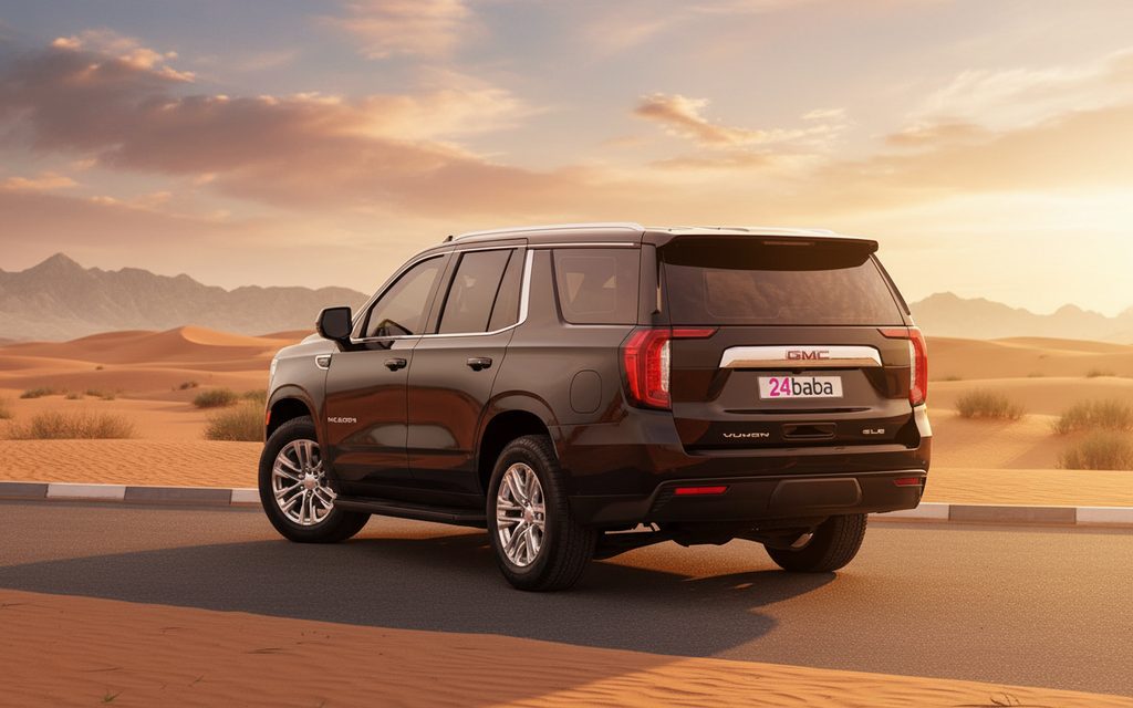 Gmc Yukon 2022 Black rear view showing taillights