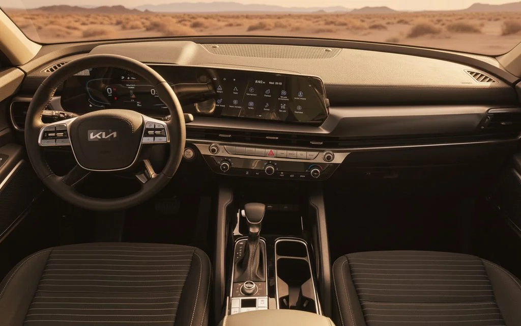 Kia Telluride 2024 interior view showing trim