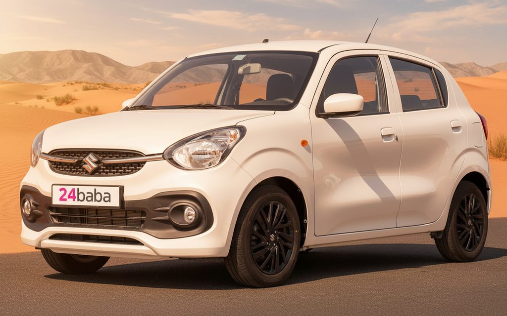 Suzuki Celerio 2025 White front view with headlights