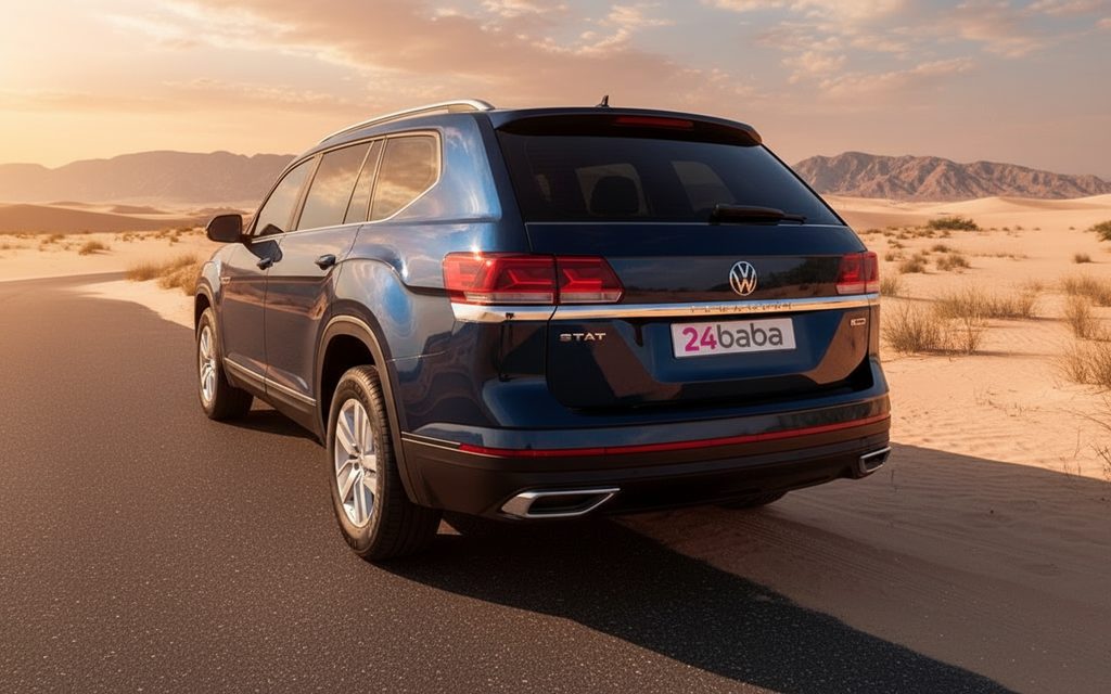 Volkswagen Teramont 2022 Black rear view showing taillights