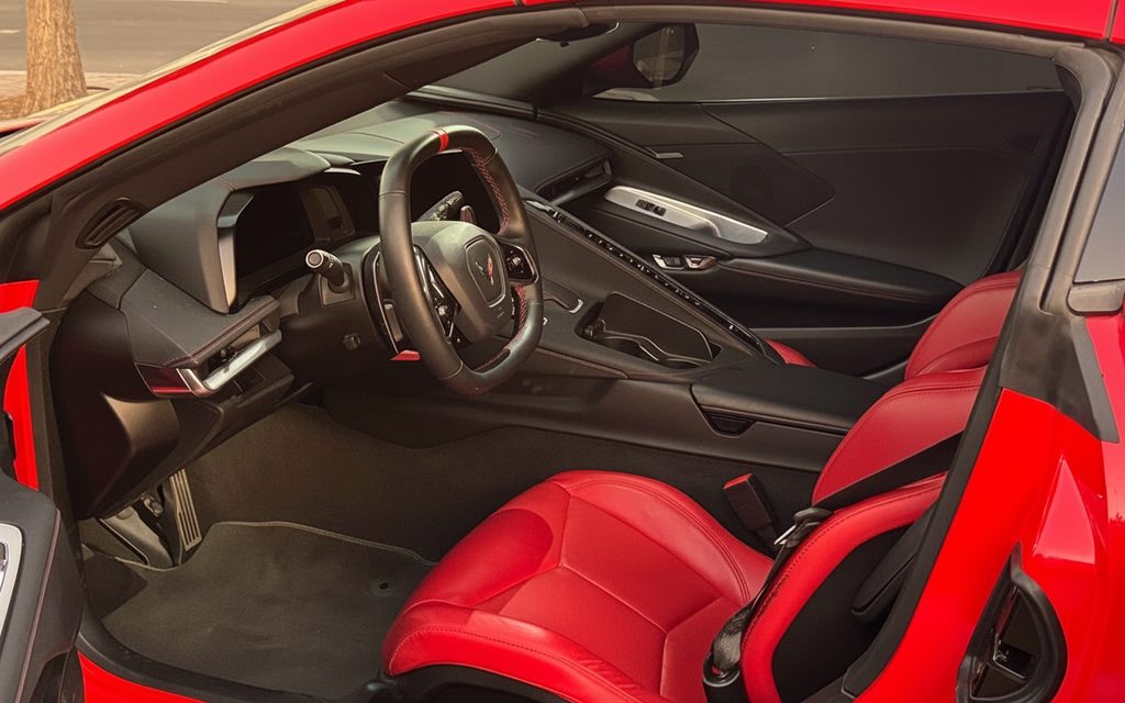 Chevrolet Corvette 2024 interior view showing trim