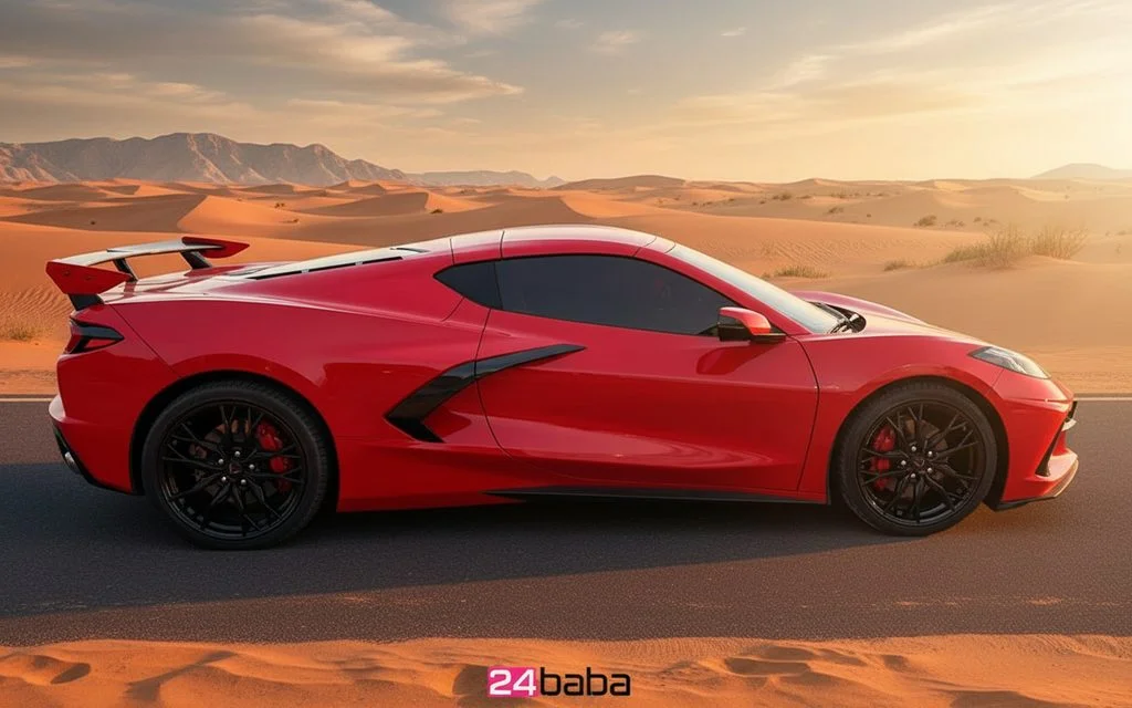 Chevrolet Corvette 2024 Red side profile