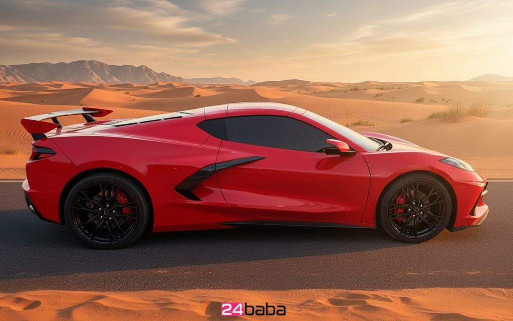 Chevrolet Corvette 2024 Red side profile