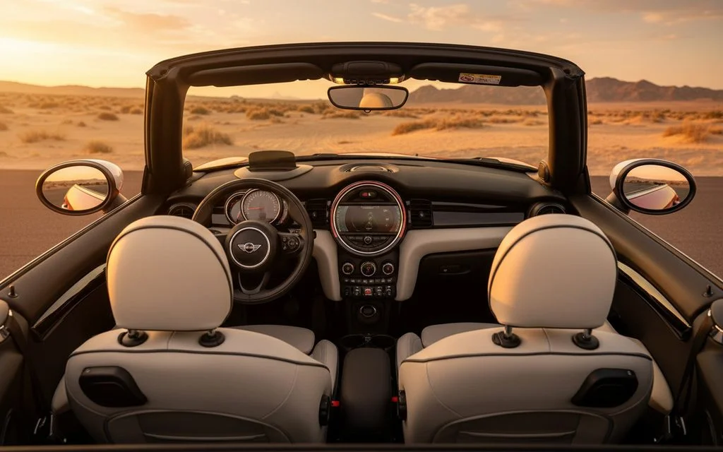 Mini Cooper 2024 leather seats and cabin