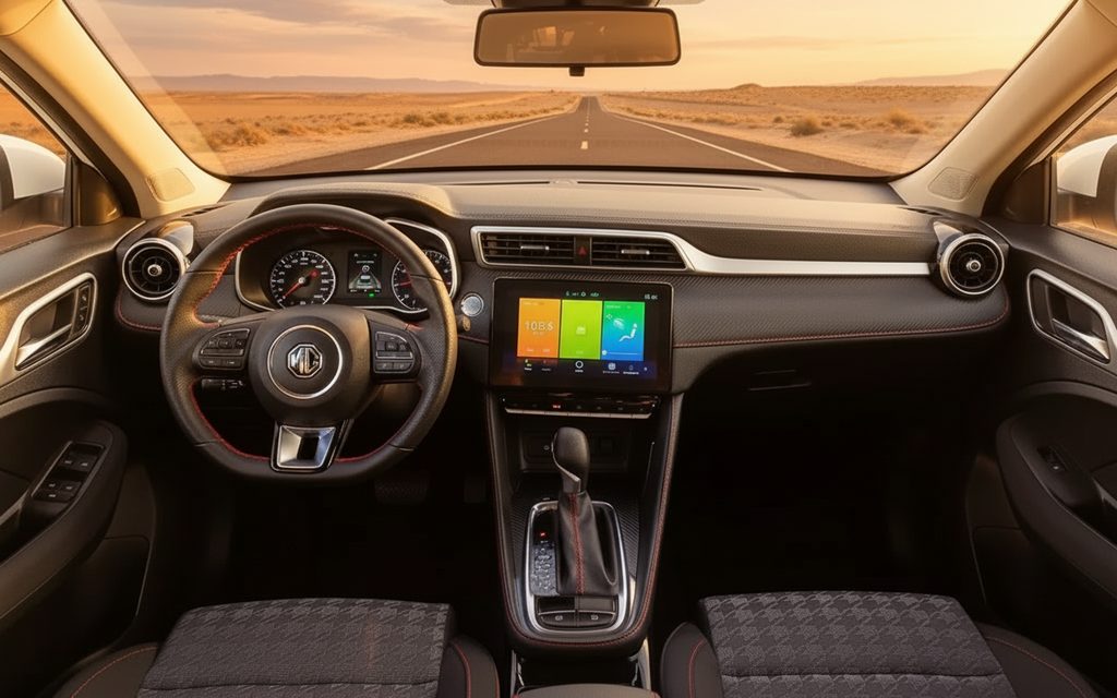 Mg Zs 2024 interior view showing trim