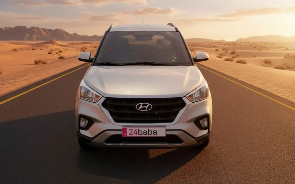 Hyundai Creta 2020 Silver front view with headlights