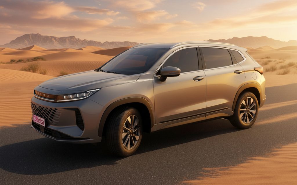 Exeed Lx 2025 Silver front view with headlights