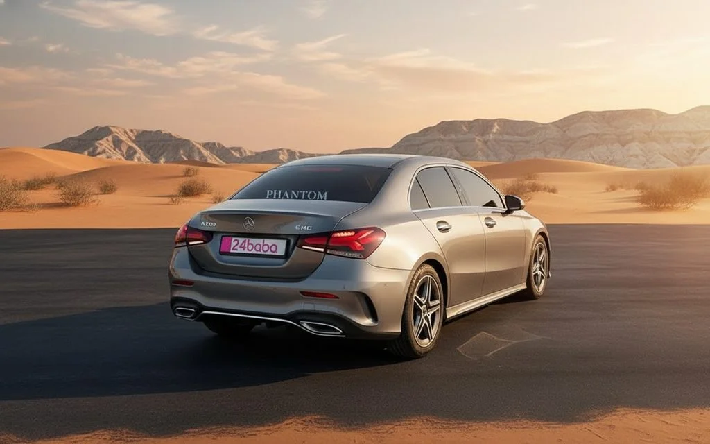 Mercedes A200 2025 Grey rear view showing taillights