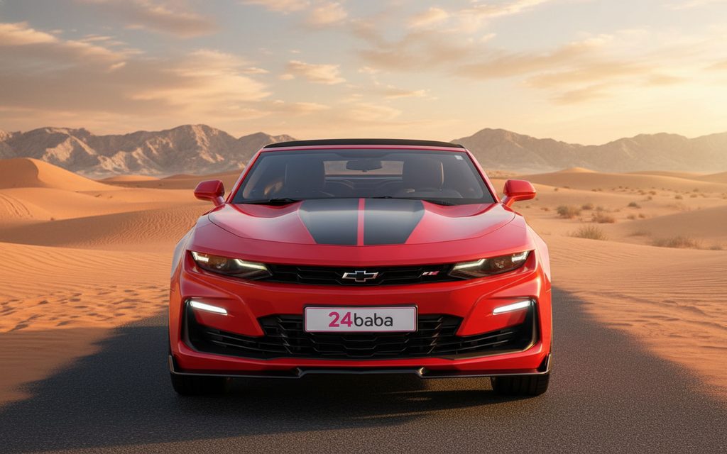 Chevrolet Camaro 2025 Red front view with headlights