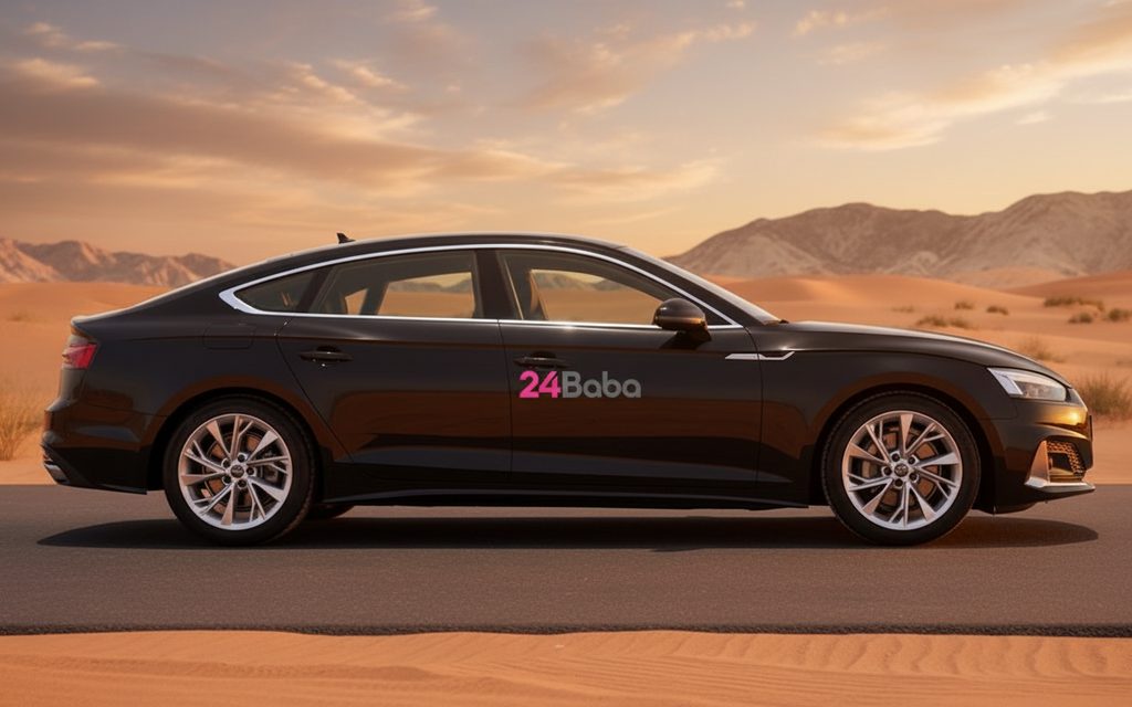 Audi A5 2023 Black side profile