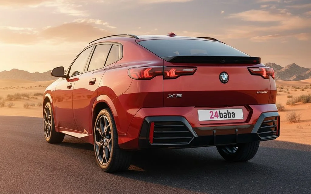 Bmw X2 2024 Red rear view showing taillights