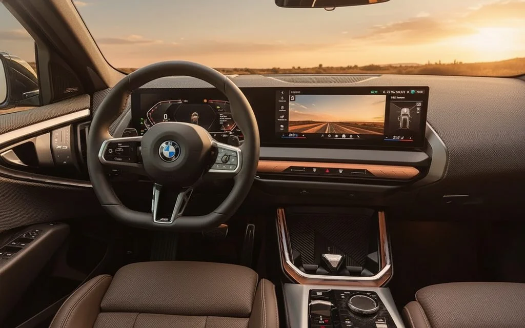 Bmw X3 2025 interior view showing trim