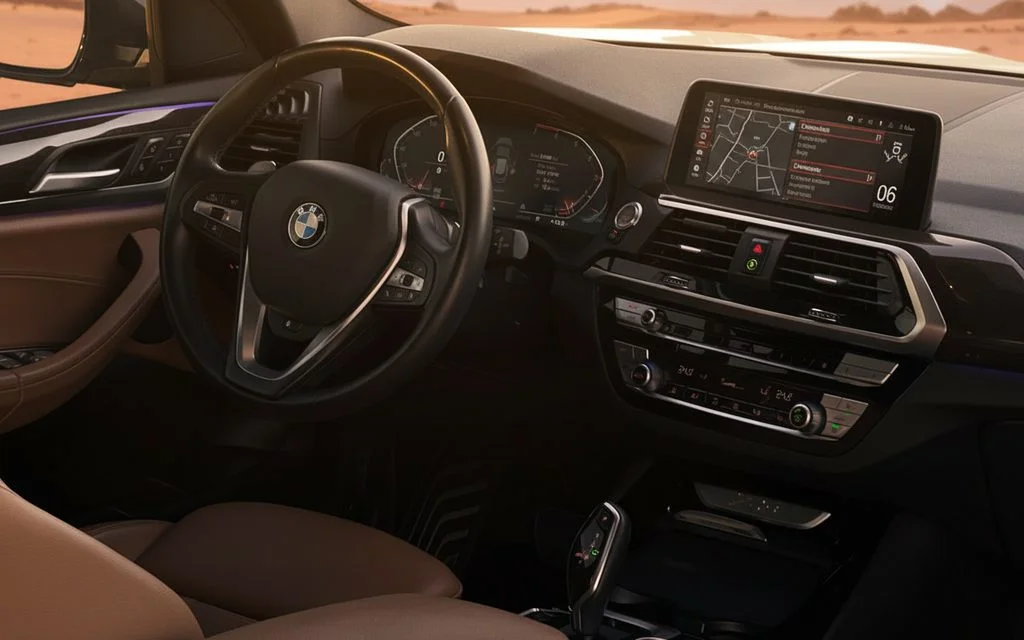 Bmw X3 2021 interior view showing trim