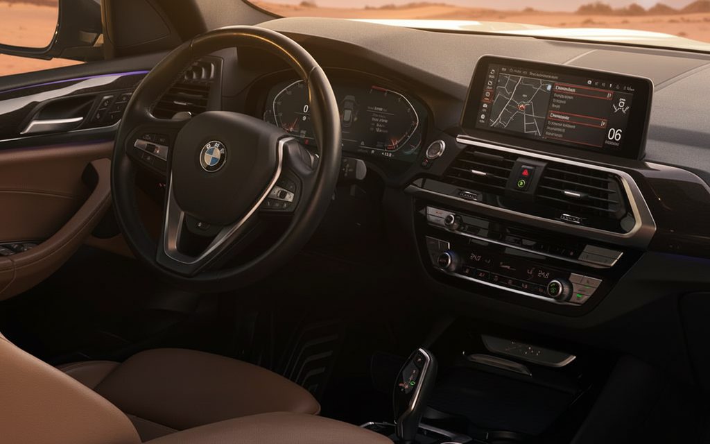 Bmw X3 2021 interior view showing trim