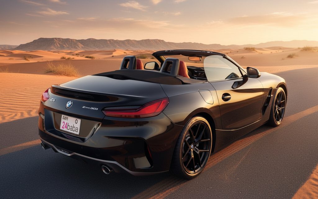 Bmw Z4 2025 Black rear view showing taillights