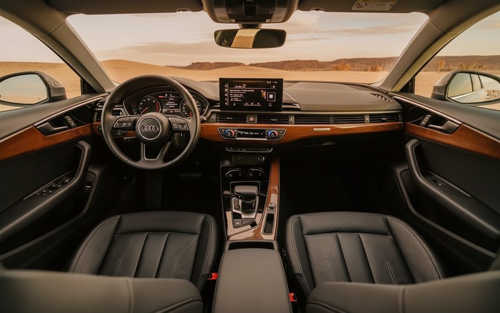 Audi A5 2022 interior view showing trim