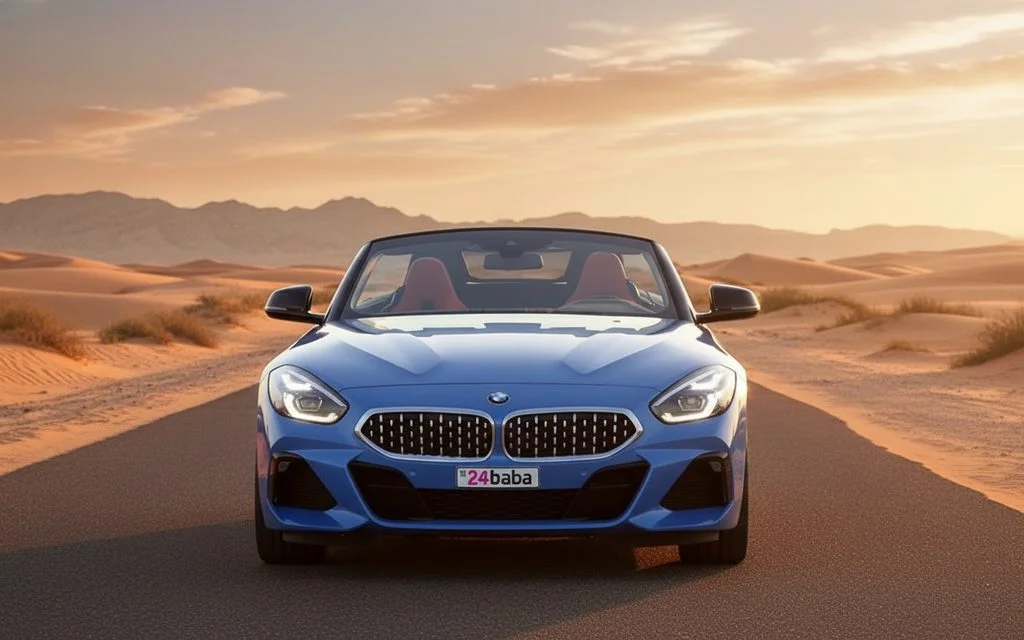 Bmw Z4 2022 Blue front view with headlights