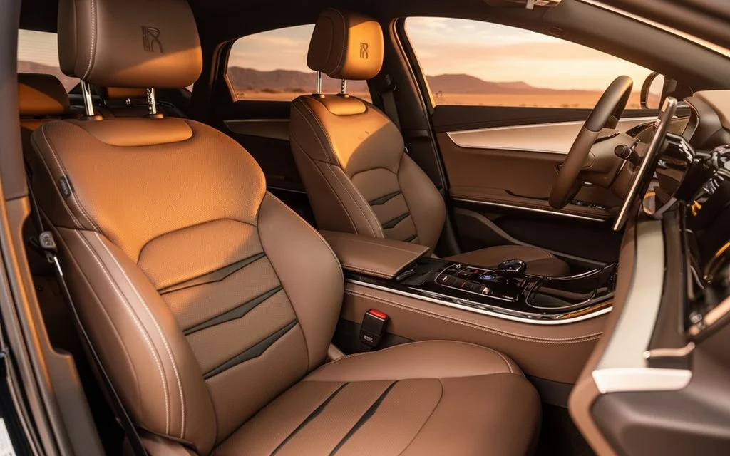 Byd Han 2024 leather seats and cabin – rental in Dubai