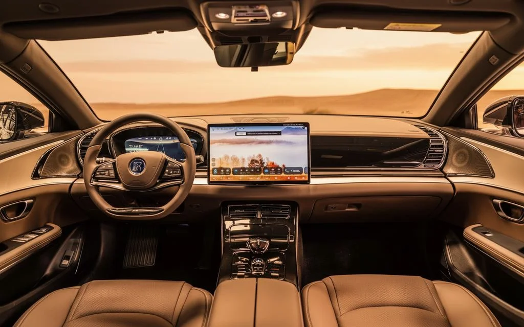 Byd Han 2024 interior view showing trim – rental in Dubai