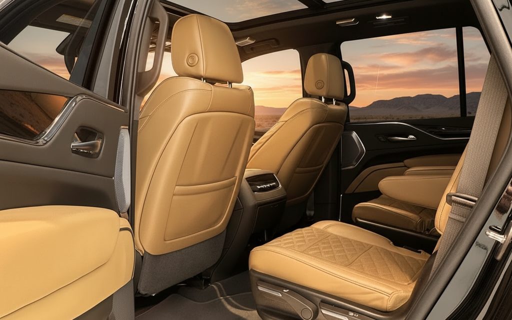 Cadillac Escalade 2022 leather seats and cabin