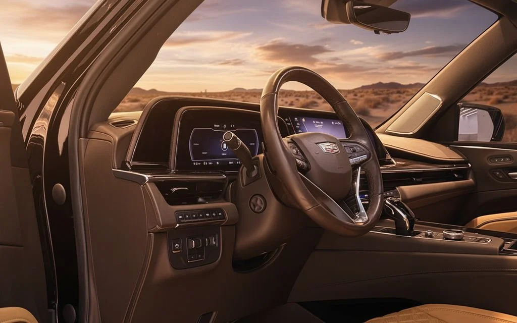 Cadillac Escalade 2022 interior view showing trim