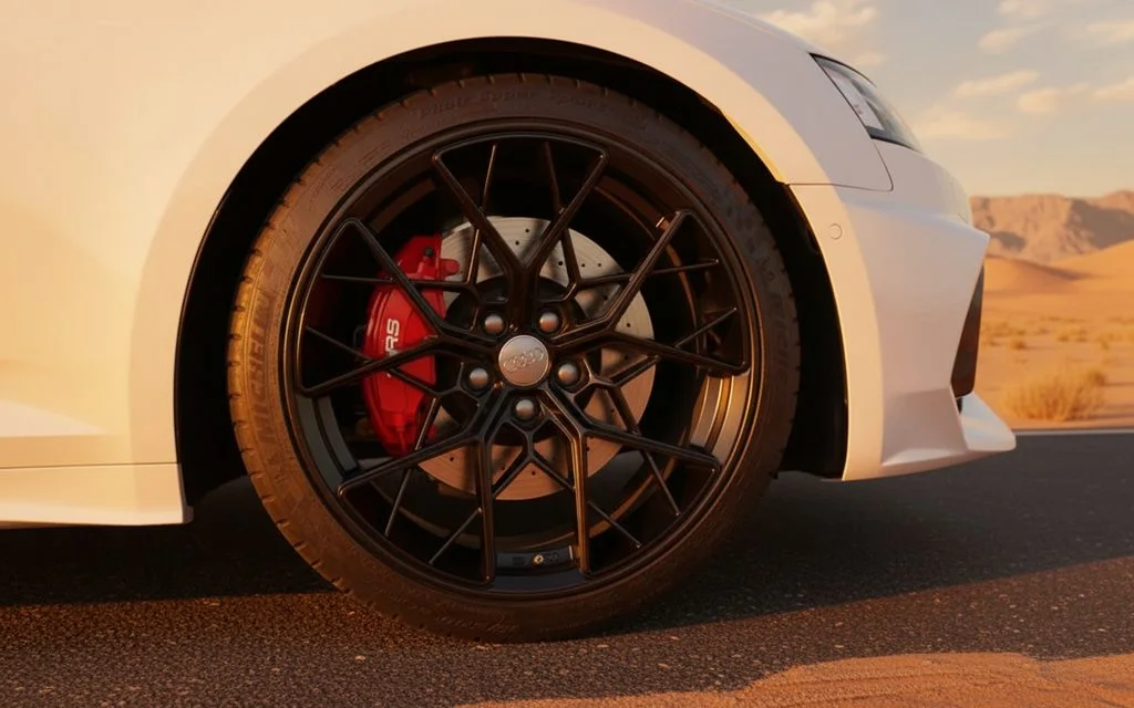 Audi A5 2021 alloy wheel close up
