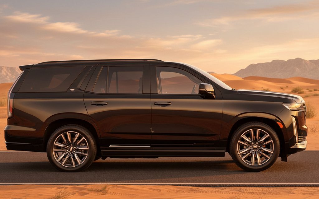 Cadillac Escalade 2023 Black side profile