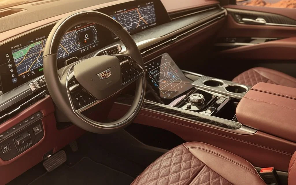Cadillac Escalade 2025 interior view showing trim