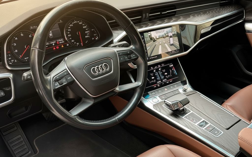 Audi A6 2020 interior view showing trim