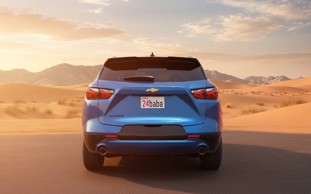 Chevrolet Blazer 2021 Blue rear view showing taillights