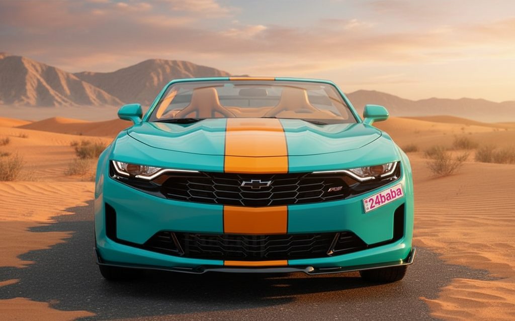 Chevrolet Camaro 2020 Blue front view with headlights